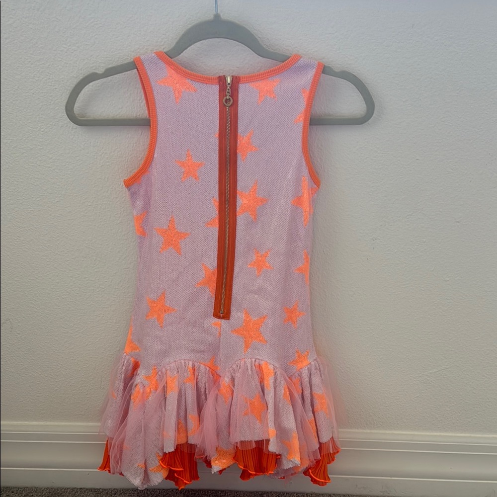 Girls' Pink and Orange Star Dress - Picture 4 of 4